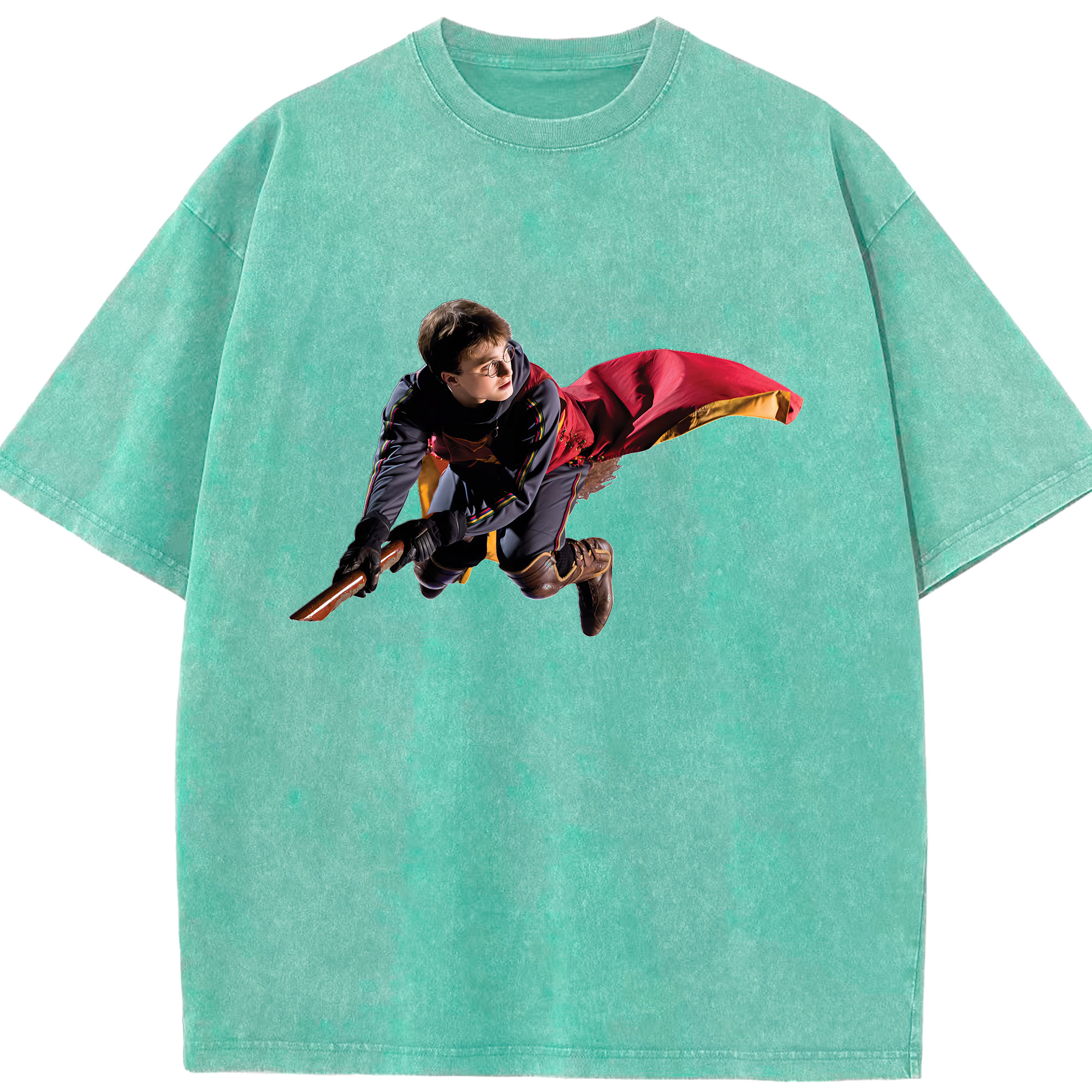 （画像用） Harry Potter ハリー・ポッターシリーズ 綿100% ヴィンテージ風 半袖Tシャツ（フロントプリント）